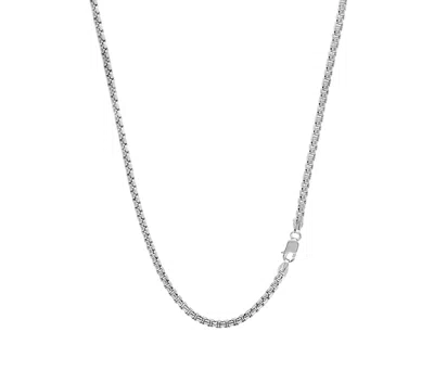 Donatello Gian 925 Sterling Silver 2mm Round Box Necklace