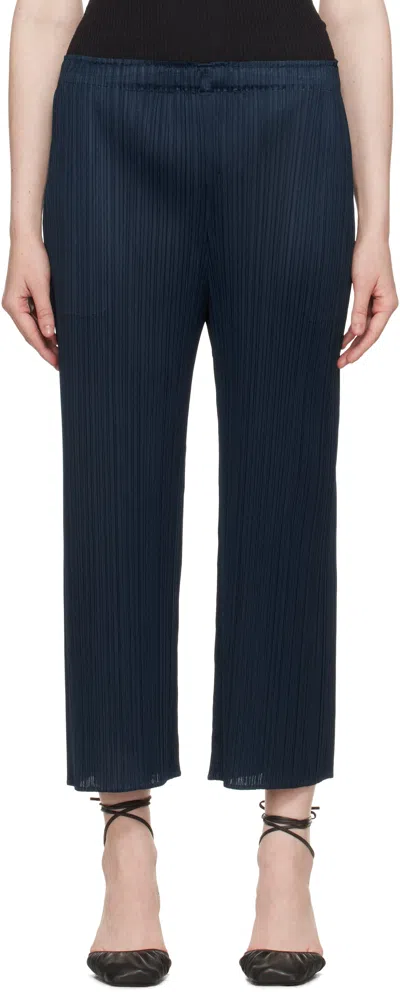 Issey Miyake Navy Monthly Colors April Trousers