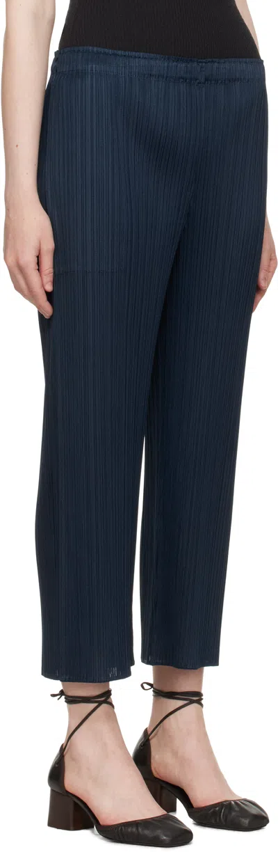 Issey Miyake Navy Monthly Colors April Trousers