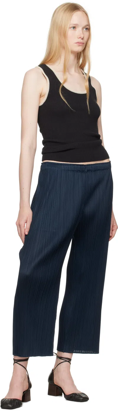 Issey Miyake Navy Monthly Colors April Trousers