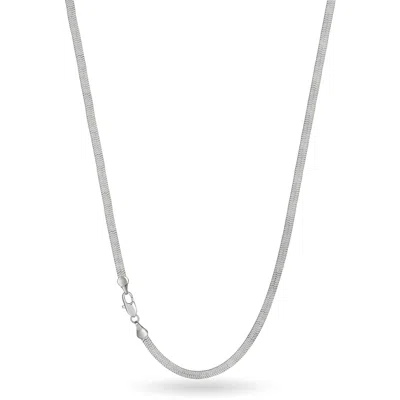 Donatello Gian 925 Sterling Silver 3mm Flat Necklace