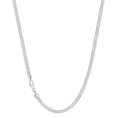 Donatello Gian Solid 925 Sterling Silver Flat Necklace