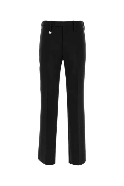 Burberry Suit Pants In Navy Blue Wool. Straight-leg Cut. Zippered Closure And Belt Clip.