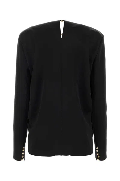 Lanvin Draped Long-sleeved Blouse