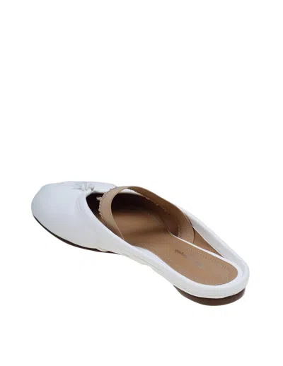Maison Margiela Tabi Frayed Split-toe Leather Ballet Flats
