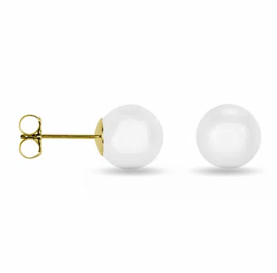 Donatello Gian 14k Yellow Gold Pearl Studs