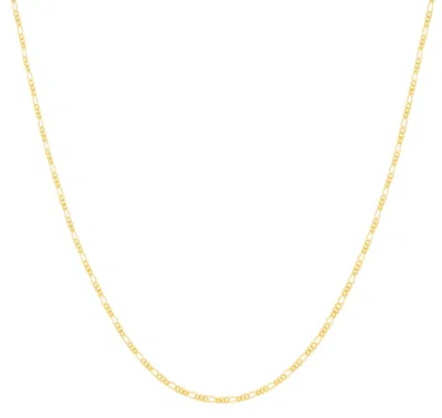 Donatello Gian Gold-plated 925 Sterling Silver Thin Figaro Necklace