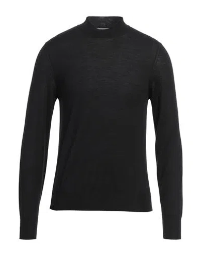 +39 Masq Man Turtleneck Black Size 44 Wool, Silk