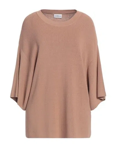 Marella Woman Sweater Camel Size Xl Viscose, Elastomultiester