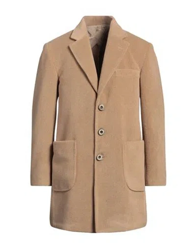 Tela-n° Man Coat Camel Size 38 Polyester