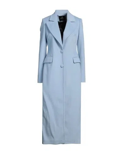 Cristinaeffe Woman Coat Sky Blue Size 8 Polyester, Viscose