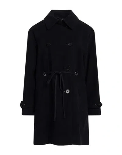 High Use Woman Overcoat & Trench Coat Navy Size 12 Cotton, Polyurethane, Polyester