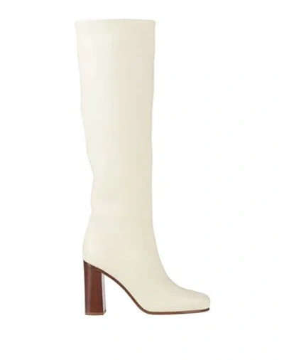 Khaite Willow Leather Knee-high Boots In White