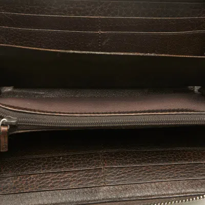 Pre-owned Gucci Brown Leather Coin Purse/coin Case ()