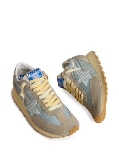 Golden Goose Womens Marathon With Light Blue Nylon Upper And Pastel Blue Star