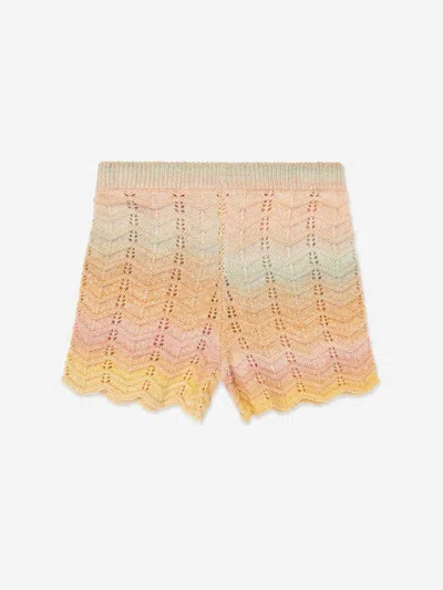 Zimmermann Girl's Tallow Chevron Knit Shorts