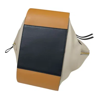 Pre-owned Loewe Beige Black Brown Leather Shoulder Bag () In Multi