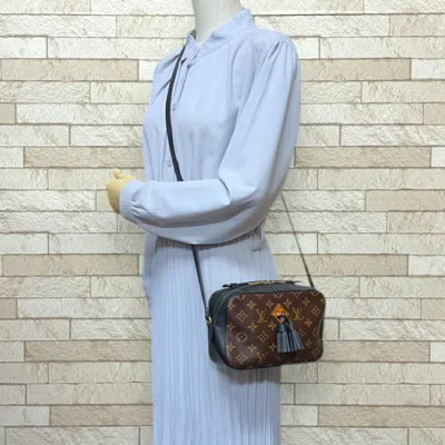 Pre-owned Louis Vuitton Black Brown Monogram Canvas Shoulder Bag () In Multi