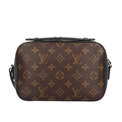 Pre-owned Louis Vuitton Black Brown Monogram Canvas Shoulder Bag () In Multi