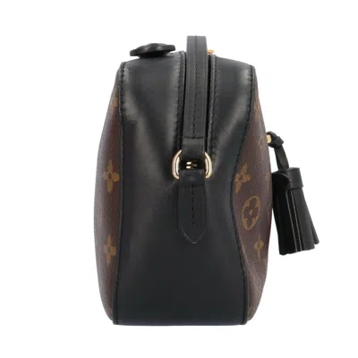 Pre-owned Louis Vuitton Black Brown Monogram Canvas Shoulder Bag () In Multi