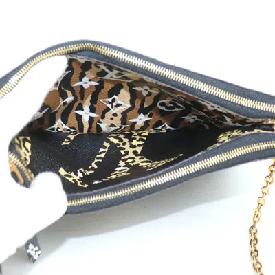Pre-owned Louis Vuitton Black Monogram Pochette Shoulder Bag ()