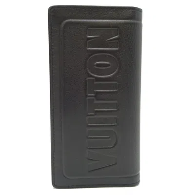 Pre-owned Louis Vuitton Black Noir Long Wallet (bi-fold) ()