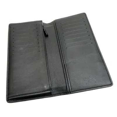 Pre-owned Louis Vuitton Black Noir Long Wallet (bi-fold) ()
