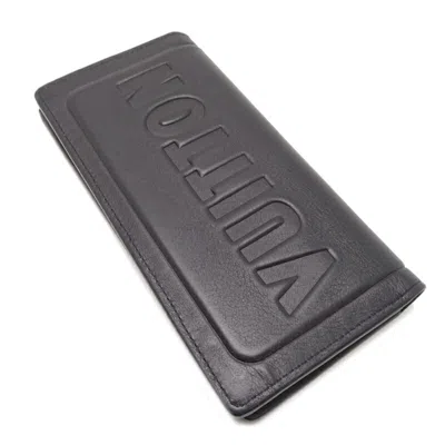 Pre-owned Louis Vuitton Black Noir Long Wallet (bi-fold) ()