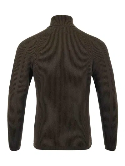 C.p. Company Ribbed Wool Blend Turtleneck