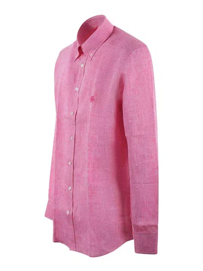 Etro Logo Long-sleeved Shirt In Multicolor