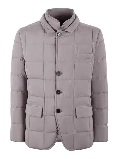 Fay Wool Down Jacket In Neutral