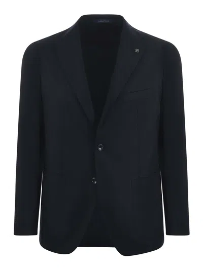 Tagliatore Worsted Wool Jacket In Black