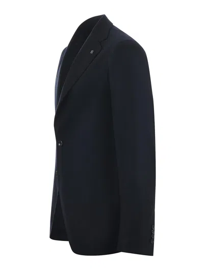 Tagliatore Worsted Wool Jacket In Black