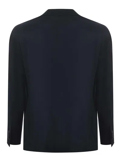 Tagliatore Worsted Wool Jacket In Black