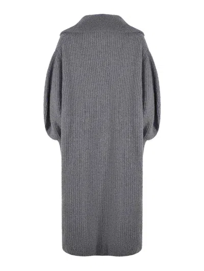 Solotre Wool Cardigan In Gray