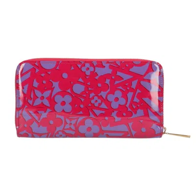 Pre-owned Louis Vuitton Indian Rose Pink Purple Vernis Long Wallet (bi-fold) ()