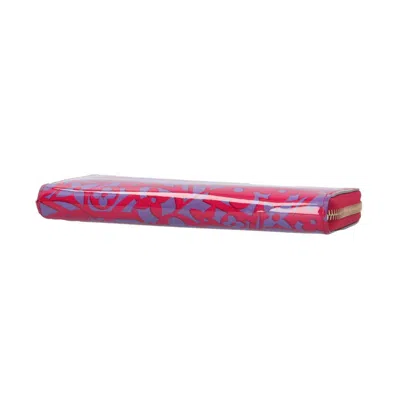 Pre-owned Louis Vuitton Indian Rose Pink Purple Vernis Long Wallet (bi-fold) ()