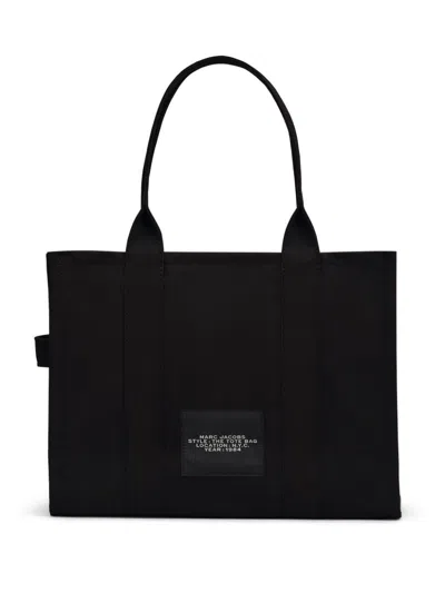 Marc Jacobs The Tote Bag Canvas Shoulder Bag In Black