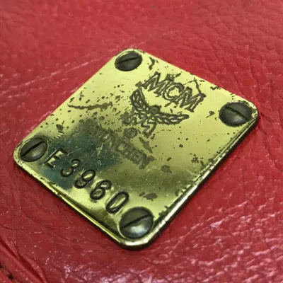 Pre-owned Mcm Red Leather Backpack ()