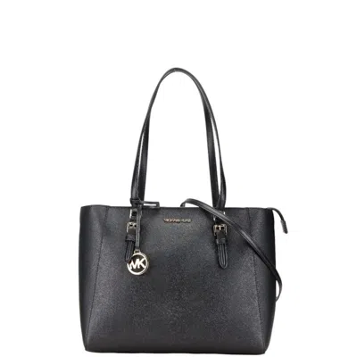 Pre-owned Michael Kors Black Leather Handbag Shoulder Bag ()