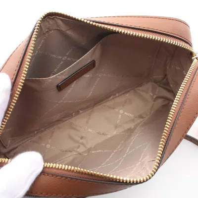Pre-owned Michael Kors Brown Coated Canvas Leather Shoulder Bag ()
