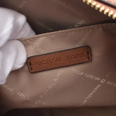 Pre-owned Michael Kors Brown Coated Canvas Leather Shoulder Bag ()
