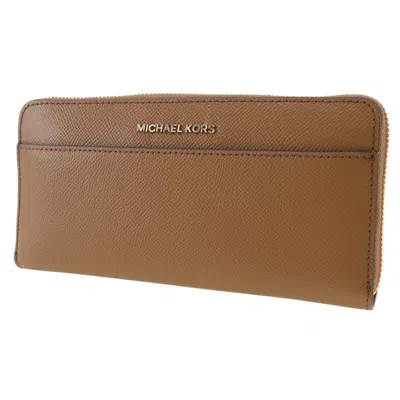 Pre-owned Michael Kors Brown Leather Long Wallet (bi-fold) ()