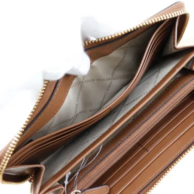 Pre-owned Michael Kors Brown Leather Long Wallet (bi-fold) ()