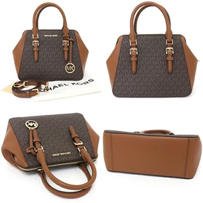 Pre-owned Michael Kors Brown Pvc Handbag Shoulder Bag ()