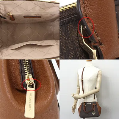 Pre-owned Michael Kors Brown Pvc Handbag Shoulder Bag ()