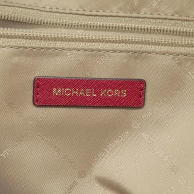 Pre-owned Michael Kors Brown Red Color Pvc Tote Bag ()