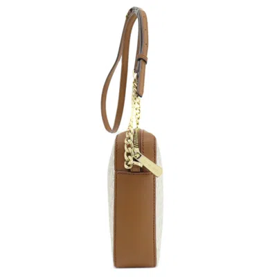 Pre-owned Michael Kors Brown White Pvc Shoulder Bag ()