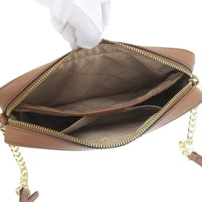 Pre-owned Michael Kors Brown White Pvc Shoulder Bag ()