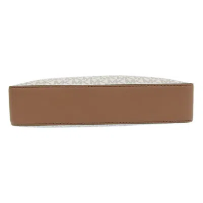 Pre-owned Michael Kors Brown White Pvc Shoulder Bag ()